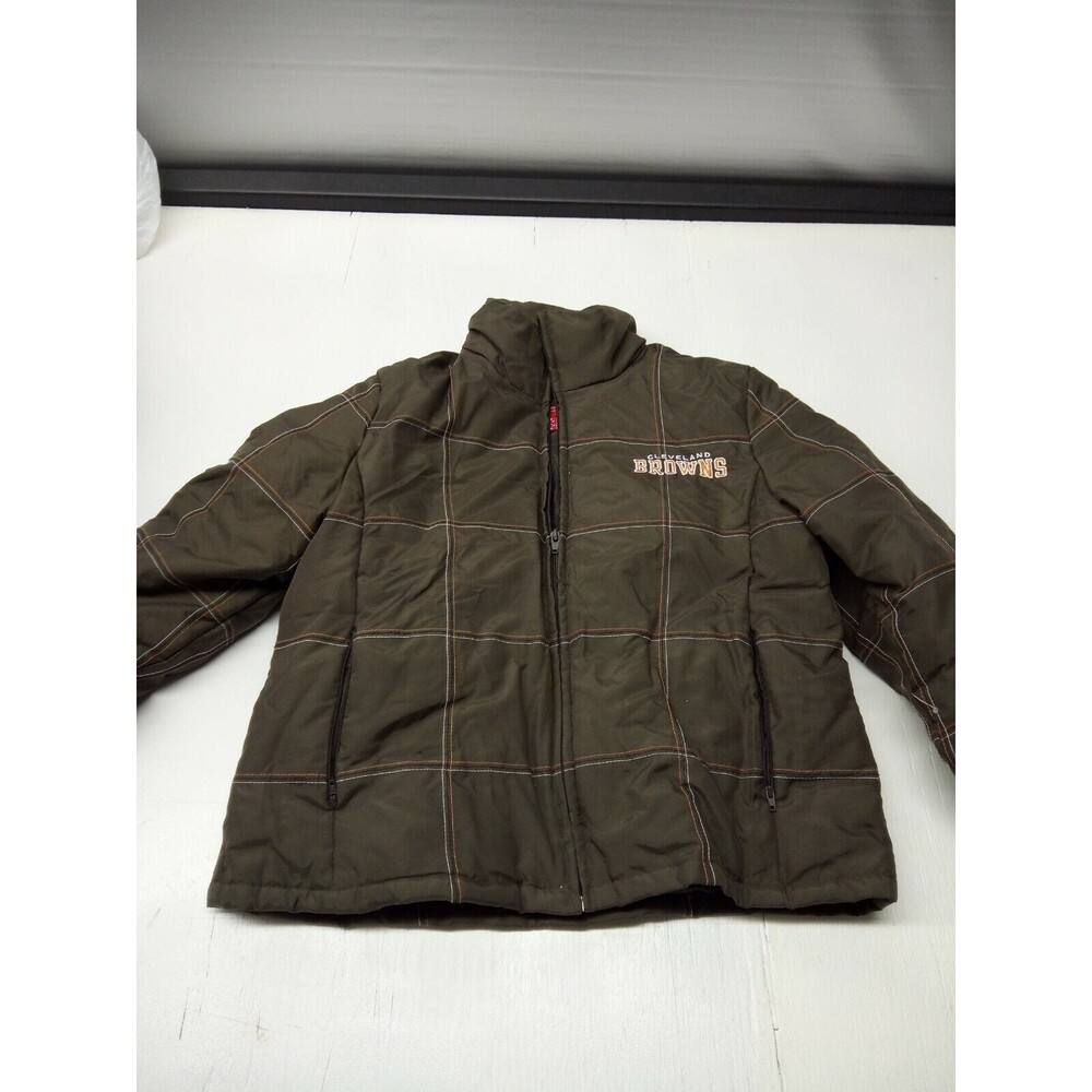 NFL for Her Cleveland Browns Zip Up Winter Coat Womens L